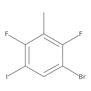 1-Bromo-2,4-difluoro-5-iodo-3-methylbenzene结构式