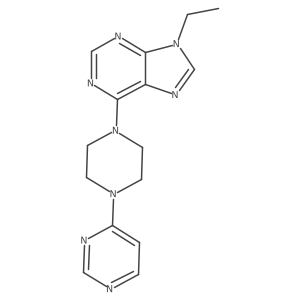 9-ethyl-6-[4-(pyrimidin-4-yl)piperazin-1-yl]-9H-purine结构式