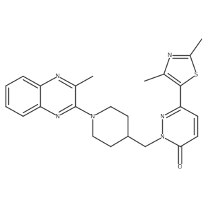 6-(2,4-Dimethyl-1,3-thiazol-5-yl)-2-{[1-(3-methylquinoxalin-2-yl)piperidin-4-yl]methyl}-2,3-dihydropyridazin-3-one Structure