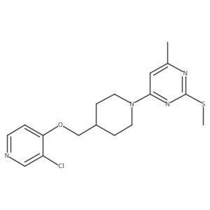 4-(4-{[(3-Chloropyridin-4-yl)oxy]methyl}piperidin-1-yl)-6-methyl-2-(methylsulfanyl)pyrimidine Structure