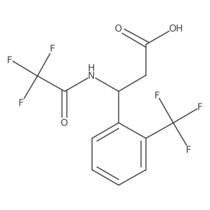 (3R)-3-(2,2,2-trifluoroacetamido)-3-[2-(trifluoromethyl)phenyl]propanoic acid结构式