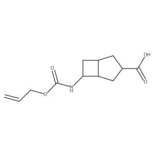 rac-(1R,5R,6R)-6-{[(prop-2-en-1-yloxy)carbonyl]amino}bicyclo[3.2.0]heptane-3-carboxylic acid Structure