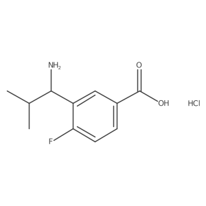 3-(1-Amino-2-methylpropyl)-4-fluorobenzoic acid hydrochloride结构式
