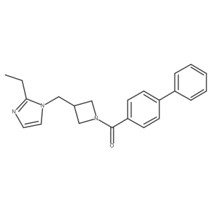 1-[(1-{[1,1'-biphenyl]-4-carbonyl}azetidin-3-yl)methyl]-2-ethyl-1H-imidazole结构式