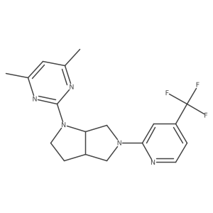 4,6-Dimethyl-2-{5-[4-(trifluoromethyl)pyridin-2-yl]-octahydropyrrolo[2,3-c]pyrrol-1-yl}pyrimidine Structure