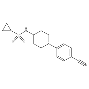 N-[1-(4-cyanophenyl)piperidin-4-yl]cyclopropanesulfonamide Structure