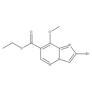 Ethyl 2-bromo-8-methoxyimidazo[1,2-b]pyridazine-7-carboxylate结构式