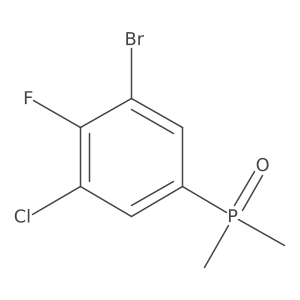 (3-Bromo-5-chloro-4-fluorophenyl)dimethylphosphine oxide结构式