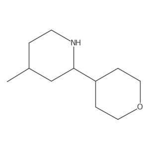 rac-(2R,4S)-4-methyl-2-(oxan-4-yl)piperidine结构式