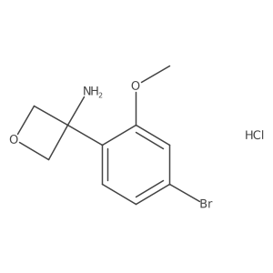 3-(4-Bromo-2-methoxyphenyl)oxetan-3-amine hydrochloride结构式
