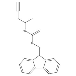 (9H-fluoren-9-yl)methyl N-[(2R)-pent-4-yn-2-yl]carbamate结构式
