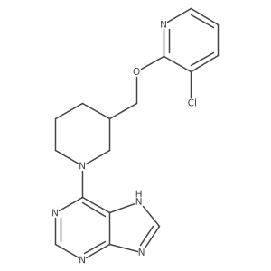 6-(3-{[(3-chloropyridin-2-yl)oxy]methyl}piperidin-1-yl)-9H-purine Structure