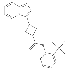 3-{[1,2,4]triazolo[4,3-a]pyridin-3-yl}-N-[2-(trifluoromethyl)phenyl]azetidine-1-carboxamide结构式