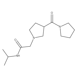 N-(propan-2-yl)-2-[3-(pyrrolidine-1-carbonyl)pyrrolidin-1-yl]acetamide结构式