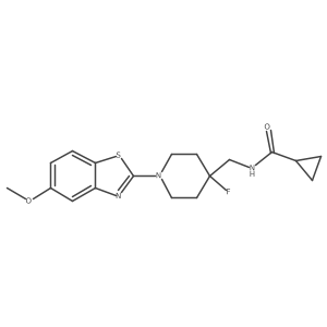 N-{[4-fluoro-1-(5-methoxy-1,3-benzothiazol-2-yl)piperidin-4-yl]methyl}cyclopropanecarboxamide结构式
