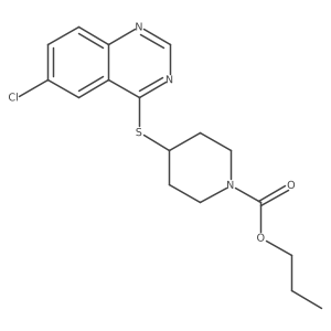 Propyl 4-((6-chloro-4-quinazolinyl)thio)-1-piperidinecarboxylate结构式