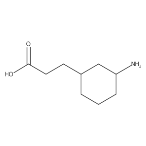 rac-3-[(1R,3R)-3-aminocyclohexyl]propanoic acid结构式
