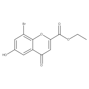 8-Bromo-6-hydroxy-4-oxo-4H-chromene-carboxylic acid ethyl ester结构式