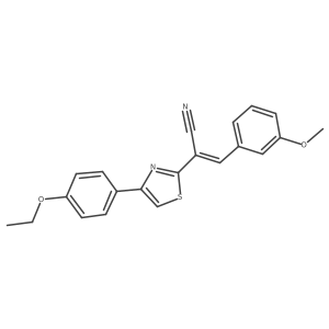 (Z)-2-(4-(4-ethoxyphenyl)thiazol-2-yl)-3-(3-methoxyphenyl)acrylonitrile Structure