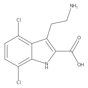 1h-Indole-2-carboxylic acid,3-(2-aminoethyl)-4,7-dichloro- Structure