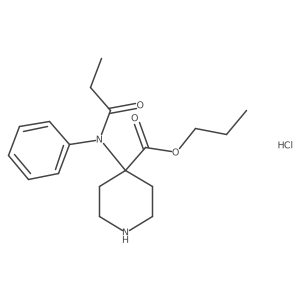 4-[(1-Oxopropyl)phenylamino]-4-piperidinecarboxylic acid propyl ester hydrochloride结构式