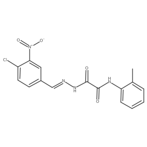 2-(2-(4-Chloro-3-nitrobenzylidene)hydrazinyl)-2-oxo-N-(o-tolyl)acetamide Structure