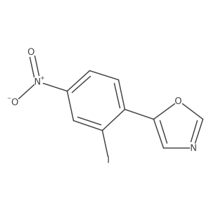 5-(2-Iodo-4-nitrophenyl)oxazole结构式