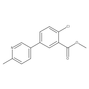 2-Chloro-5-(6-methyl-pyridin-3-yl)-benzoic acid methyl ester结构式