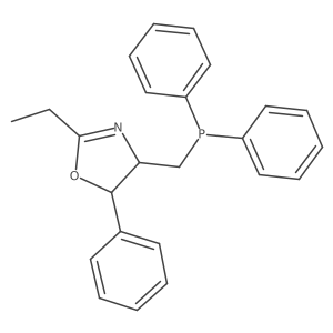 (4R,5S)-4-((Diphenylphosphanyl)methyl)-2-ethyl-5-phenyl-4,5-dihydrooxazole Structure