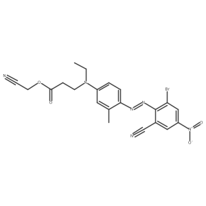 N-[4-[2-(2-Bromo-6-cyano-4-nitrophenyl)diazenyl]-3-methylphenyl]-N-ethyl-I(2)-alanine cyanomethyl ester结构式