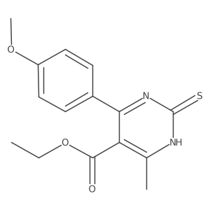 Ethyl 4-(4-methoxyphenyl)-6-methyl-2-thioxo-1,2-dihydropyrimidine-5-carboxylate Structure