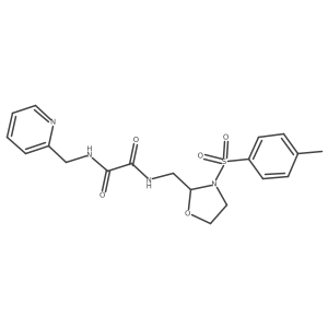 N-[[3-(p-tolylsulfonyl)oxazolidin-2-yl]methyl]-N'-(2-pyridylmethyl)oxamide结构式