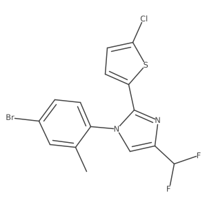 1-(4-Bromo-2-methylphenyl)-2-(5-chloro-2-thienyl)-4-(difluoromethyl)-1H-imidazole结构式