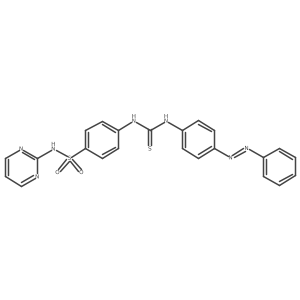 Benzenesulfonamide, 4-[[[[4-(2-phenyldiazenyl)phenyl]amino]thioxomethyl]amino]-N-2-pyrimidinyl- Structure