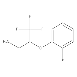 3,3,3-Trifluoro-2-(2-fluoro-phenoxy)-propylamine结构式