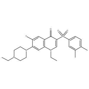 3-((3,4-dimethylphenyl)sulfonyl)-1-ethyl-7-(4-ethylpiperazin-1-yl)-6-fluoroquinolin-4(1H)-one Structure