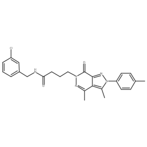 N-[(3-Chlorophenyl)methyl]-2,7-dihydro-3,4-dimethyl-2-(4-methylphenyl)-7-oxo-6H-pyrazolo[3,4-d]pyridazine-6-butanamide Structure