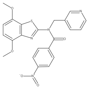 N-(4,7-dimethoxybenzo[d]thiazol-2-yl)-4-nitro-N-(pyridin-3-ylmethyl)benzamide结构式