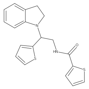 N-(2-(indolin-1-yl)-2-(thiophen-2-yl)ethyl)thiophene-2-carboxamide Structure
