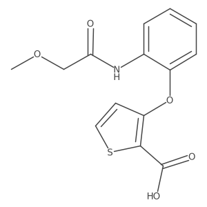 3-{2-[(2-Methoxyacetyl)amino]phenoxy}-2-thiophenecarboxylic acid Structure