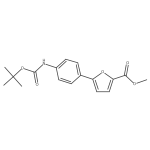 Methyl 5-{4-[(tert-butoxycarbonyl)amino]phenyl}-2-furoate Structure