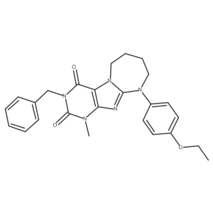 3-benzyl-10-(4-ethoxyphenyl)-1-methyl-7,8,9,10-tetrahydro-1H-[1,3]diazepino[2,1-f]purine-2,4(3H,6H)-dione结构式