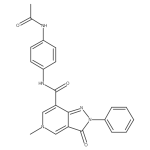 N-(4-acetamidophenyl)-5-methyl-3-oxo-2-phenyl-2H,3H,5H-pyrazolo[4,3-c]pyridine-7-carboxamide结构式