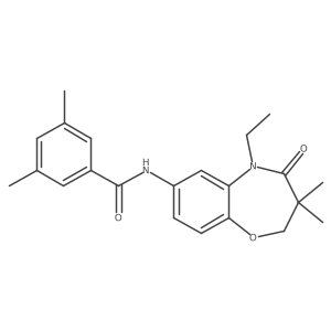 N-(5-ethyl-3,3-dimethyl-4-oxo-2,3,4,5-tetrahydrobenzo[b][1,4]oxazepin-7-yl)-3,5-dimethylbenzamide结构式