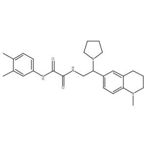 N1-(3,4-dimethylphenyl)-N2-(2-(1-methyl-1,2,3,4-tetrahydroquinolin-6-yl)-2-(pyrrolidin-1-yl)ethyl)oxalamide结构式