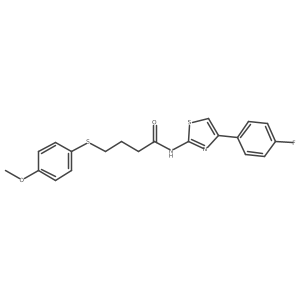 N-(4-(4-fluorophenyl)thiazol-2-yl)-4-((4-methoxyphenyl)thio)butanamide Structure