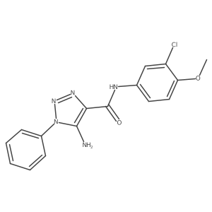 5-amino-N-(3-chloro-4-methoxyphenyl)-1-phenyl-1H-1,2,3-triazole-4-carboxamide结构式