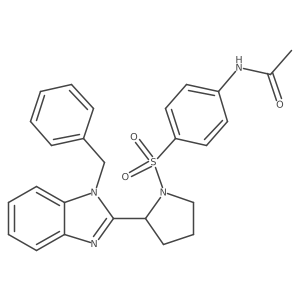 N-(4-{[2-(1-benzyl-1H-benzimidazol-2-yl)pyrrolidin-1-yl]sulfonyl}phenyl)acetamide Structure