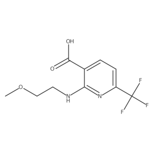 2-[(2-Methoxyethyl)amino]-6-(trifluoromethyl)pyridine-3-carboxylic acid结构式