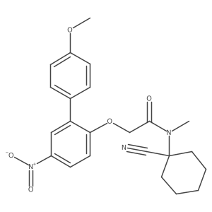 N-(1-cyanocyclohexyl)-2-({4'-methoxy-5-nitro-[1,1'-biphenyl]-2-yl}oxy)-N-methylacetamide Structure